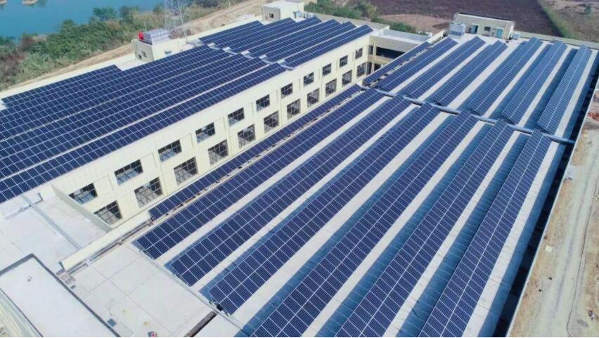 industrial and commercial rooftop solar panel grid system