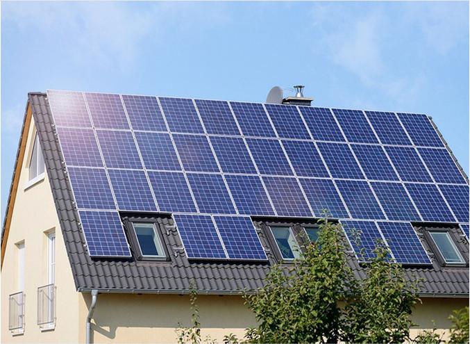 550W roof mounted residential solar panel